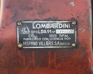 Motobomba Lombardini de 12 cv.