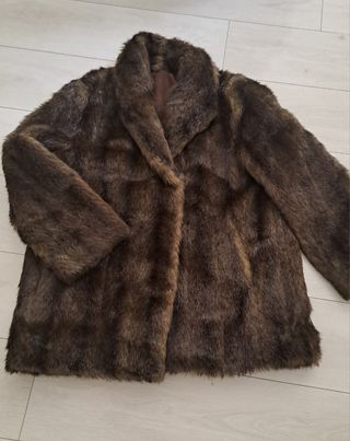 Pelliccia ecologica visone marrone