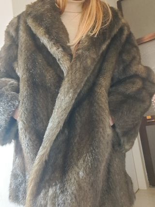 Pelliccia ecologica visone marrone