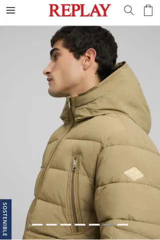 Chaqueta Replay acolchada nailon Taslan reciclado