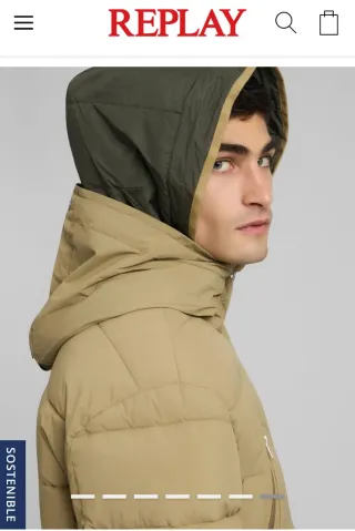 Chaqueta Replay acolchada nailon Taslan reciclado