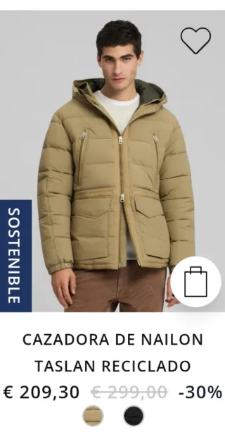 Chaqueta Replay acolchada nailon Taslan reciclado