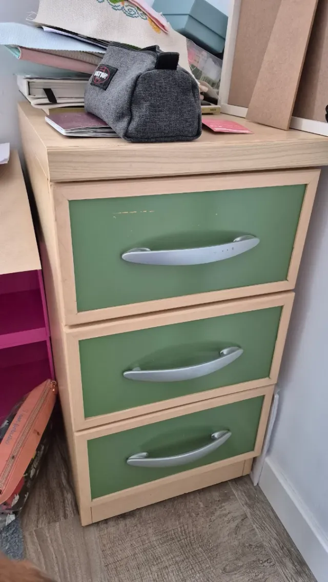 Cajonera de escritorio con 3 cajones