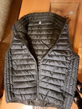 Chaleco acolchado invierno hombre negro