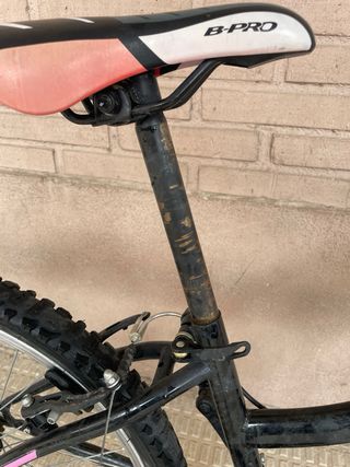 Bicicleta niña B-Pro 24 rosa y negra