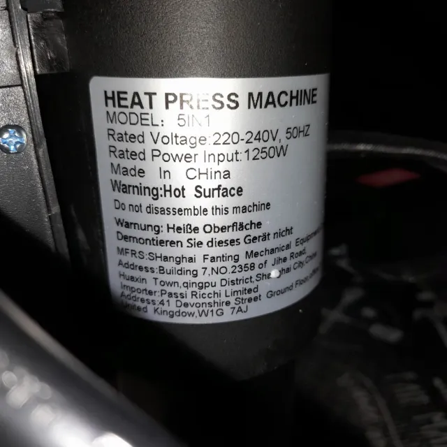 Pressa stampa sublimazione t-shirt magliette