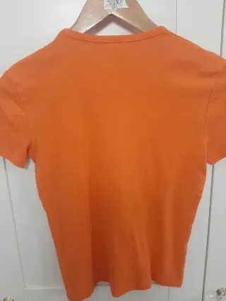 Camiseta algodon Benetton naranja talla M