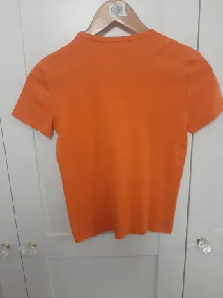Camiseta algodon Benetton naranja talla M