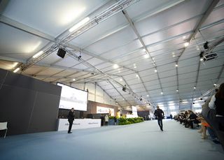 Carpas industriales naves exposición Extremadura