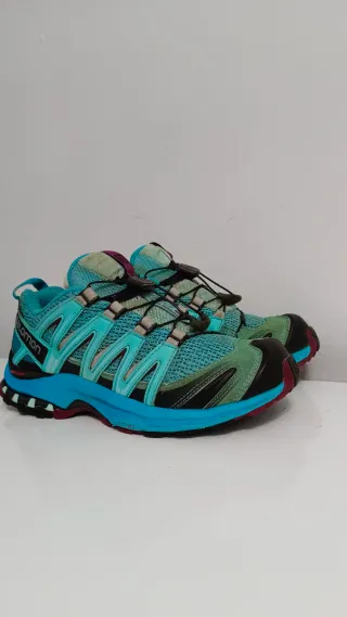 Zapatillas Salomon Trail Running Azul/Verde