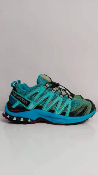 Zapatillas Salomon Trail Running Azul/Verde