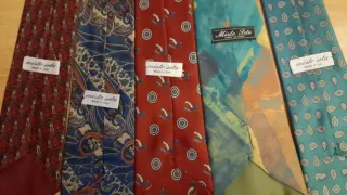 Lotto 9 cravatte misto seta Made in Italy