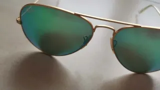 Occhiali da sole Ray-Ban Aviator Oro/Verde