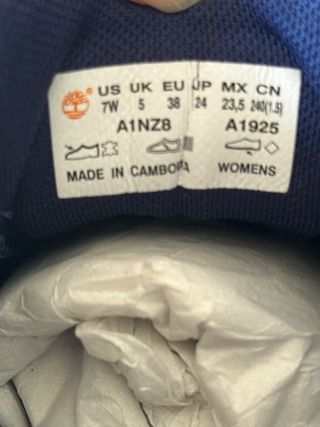 Zapatillas Timberland Piel Azul Talla 38