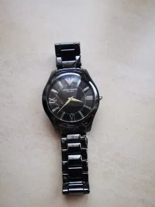 Orologio Emporio Armani Uomo Nero/Argento
