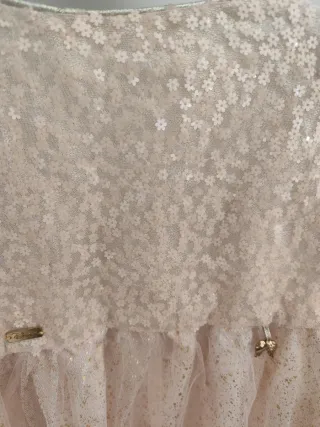 Vestido fiesta Disney dorado talla 9-10 y 3-4