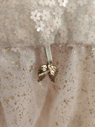 Vestido fiesta Disney dorado talla 9-10 y 3-4