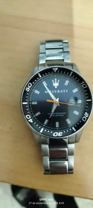 Reloj Maserati Negro y Plateado