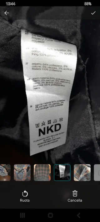 Giacca a quadri taglia L/XL