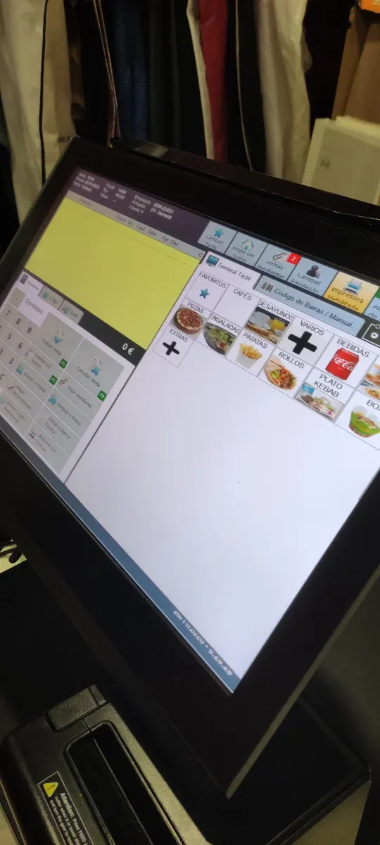 TPV Táctil con Cajón Portamonedas y Impresora