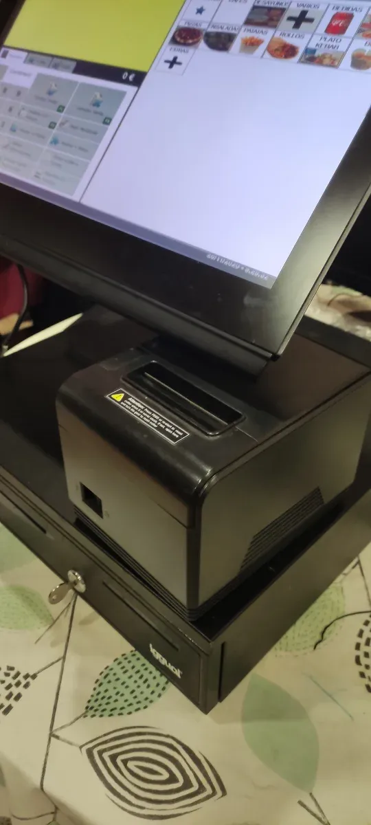 TPV Táctil con Cajón Portamonedas y Impresora