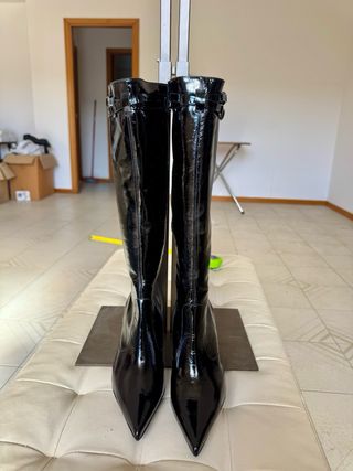 Stivali Nero Giardini neri vernice