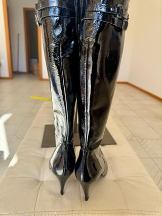 Stivali Nero Giardini neri vernice