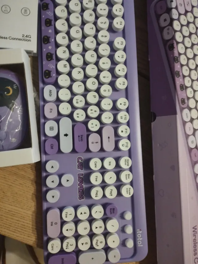 Teclado y Ratón Inalámbrico iTotal Morado