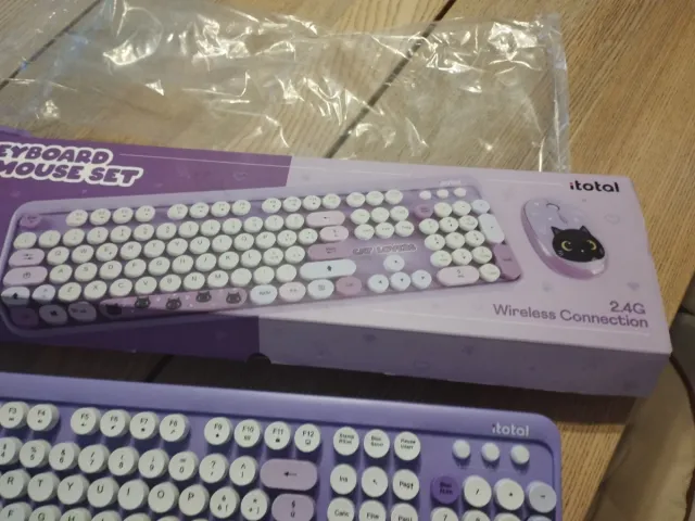 Teclado y Ratón Inalámbrico iTotal Morado