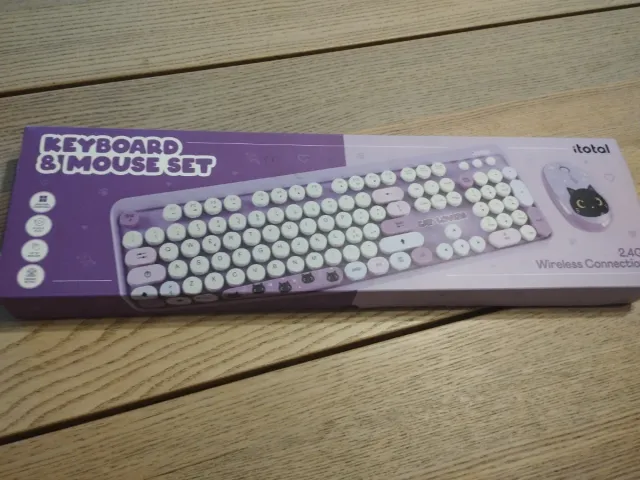 Teclado y Ratón Inalámbrico iTotal Morado