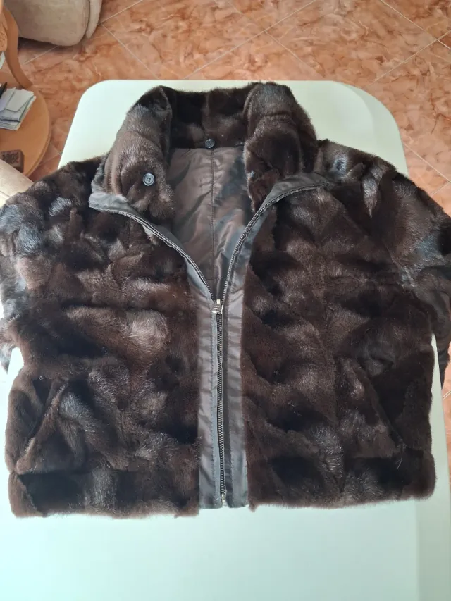 Cazadora de piel reversible