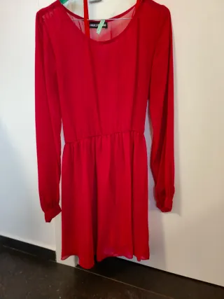 Vestito rosso manica lunga