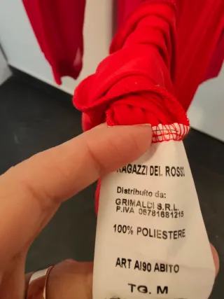 Vestito rosso manica lunga