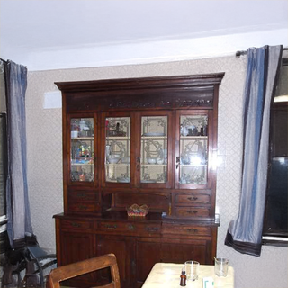 Credenza vintage noce vetrine Art Déco