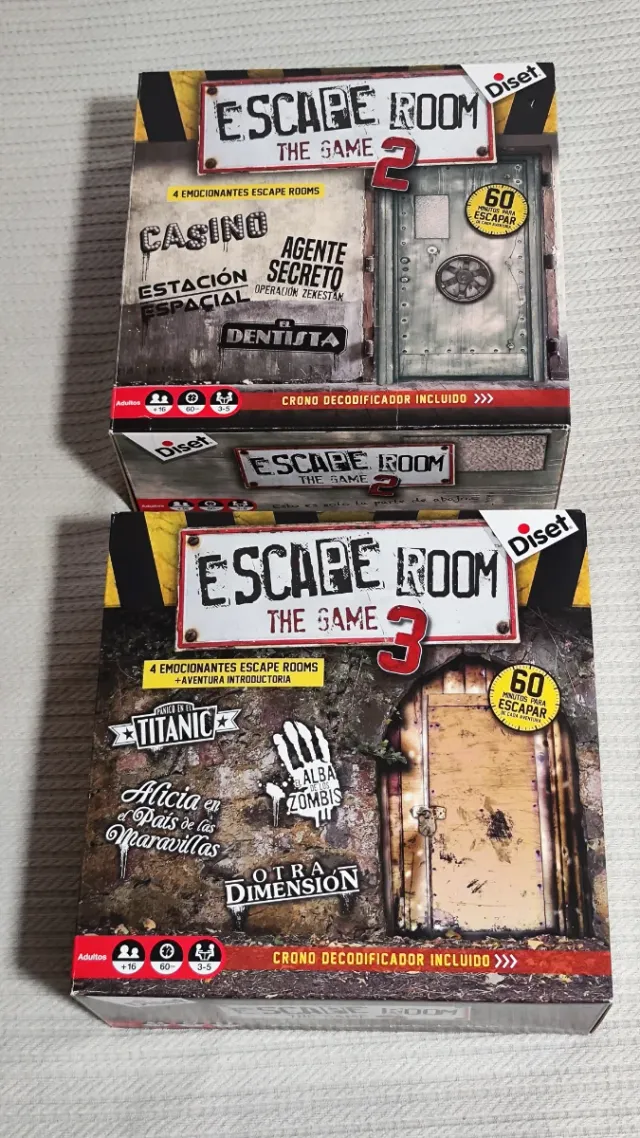 Pack Escape Room The Game 2 y 3 + 2 Jugadores