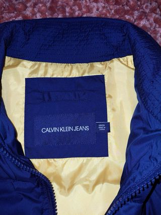 Chaleco Calvin Klein plumas azul