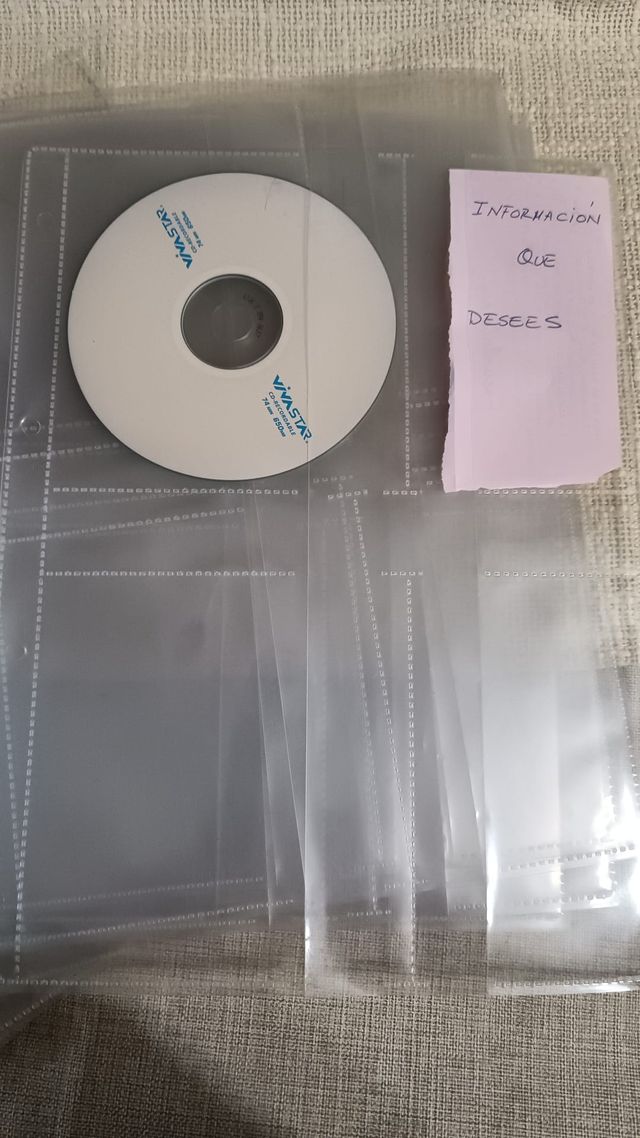 Lote 10 Hojas para clasificar CDs