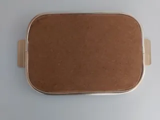 Vassoio elegante legno e metallo