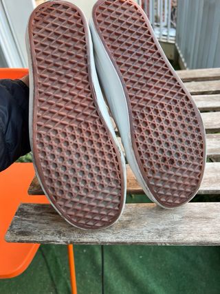 Vans old skool Cuero Blancas Talla 44w