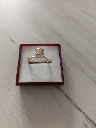 Anillo Tous plata bañada en orocon Piedra