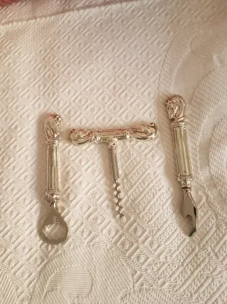 Apribottiglie e cavatappi da bagno in argento