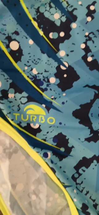 Bañador mujer natación Turbo azul/verde