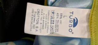 Bañador mujer natación Turbo azul/verde