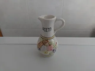 Caraffa Aceto in porcellana decorata