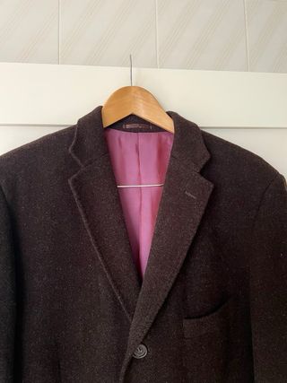 Abrigo marrón chocolate hombre