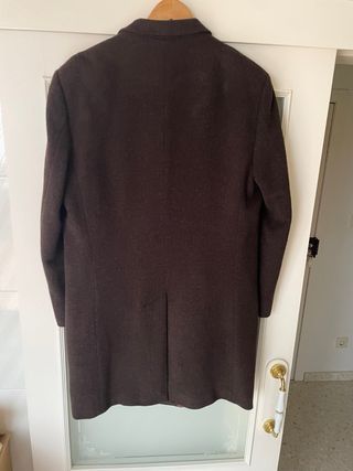 Abrigo marrón chocolate hombre