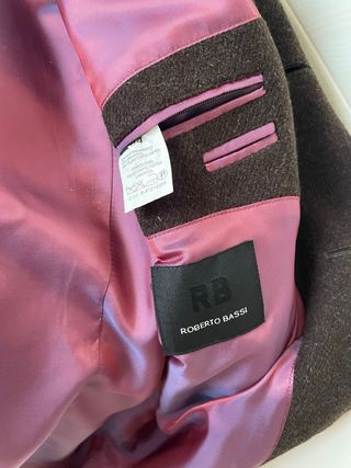 Abrigo marrón chocolate hombre