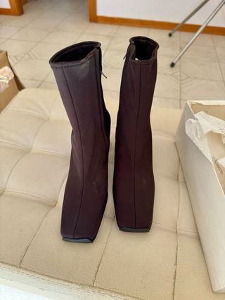 Stivaletti Giorgio Moretto Marrone Tacco Quadrato