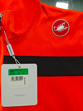 Maillot Castelli Puro 3 Naranja Talla XL
