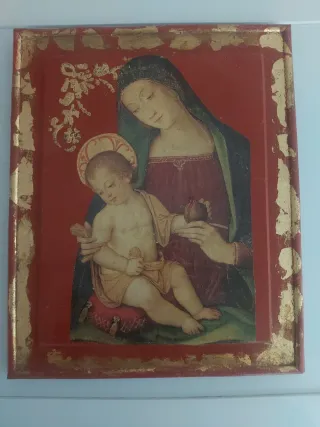 Quadro Madonna Decoupage su Legno